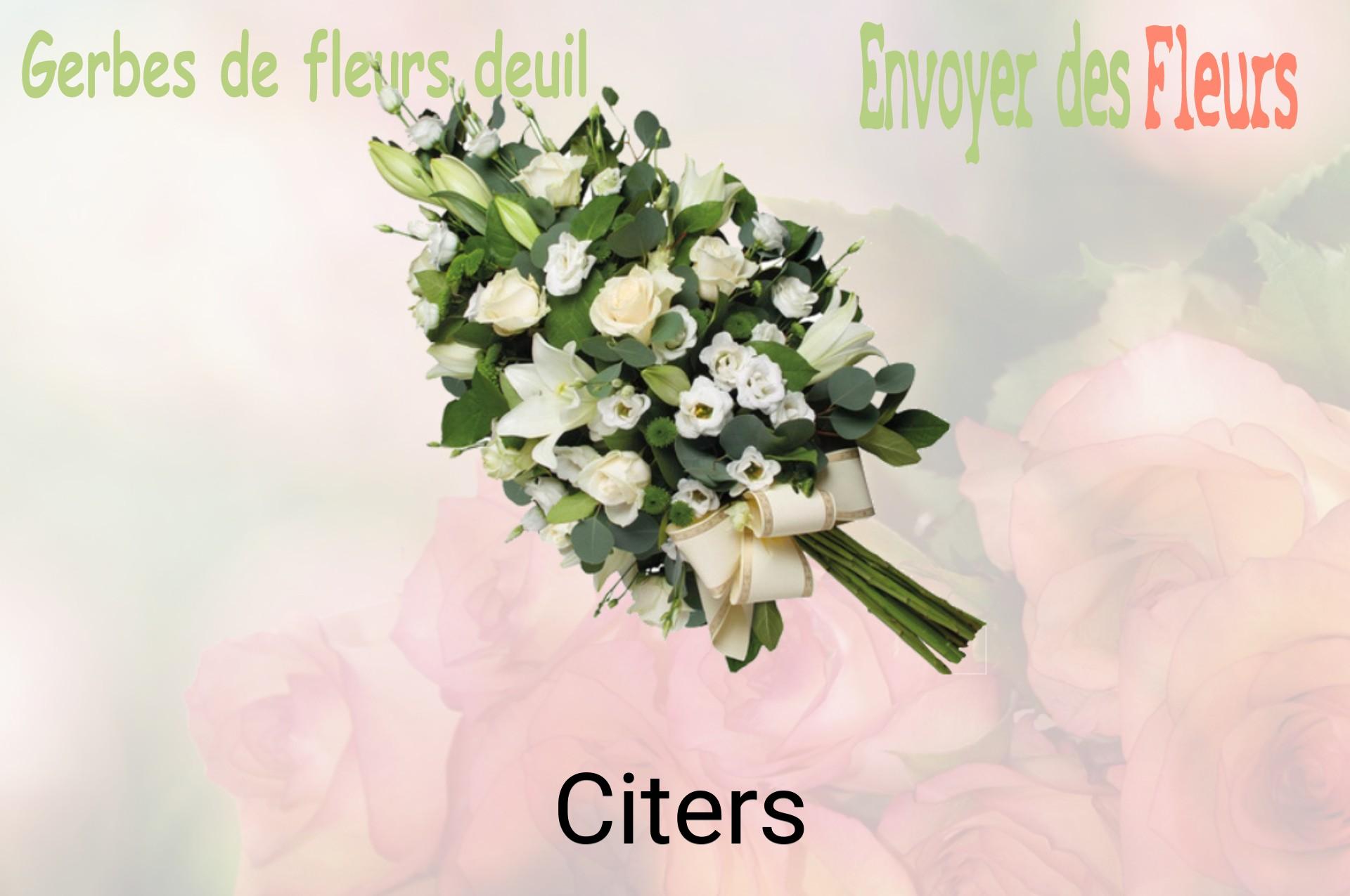 Gerbe de fleurs de deuil livrée à Citers